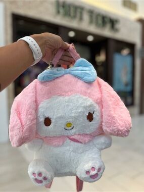 Sanrio My Melody Plush Bag in Pink, White & Light Blue